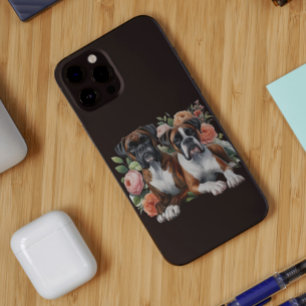 Boxerhonden Tussen De Bloemen iPhone 15 Pro Max Hoesje