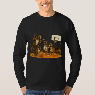 Boxers playing basketball t-shirt