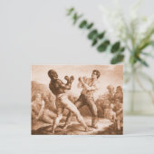 Boxers van Gericault Fine Art Lithograaf Briefkaart (Staand voorkant)