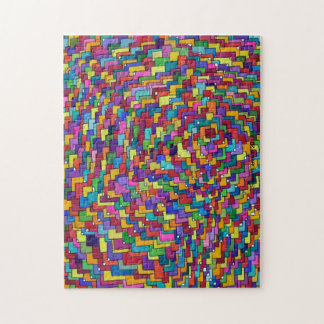 Boxes Stippen Eén multicolor Abstracte Jigzaag Puz Legpuzzel