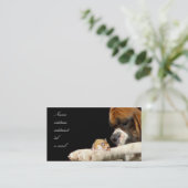 Boxeur avec le carte de visite de hamster (Debout devant)