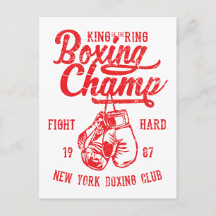 Boxing Champ New York Boxing Club Fight Hard Briefkaart