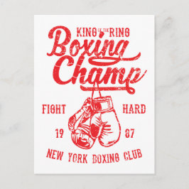 Boxing Champ New York Boxing Club Fight Hard Briefkaart