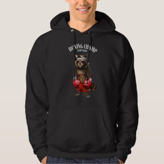 Boxing Champion Raccoon Fighter Hoodie