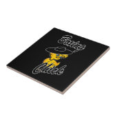 Boxing Chick #4 Tegeltje (Zijkant)