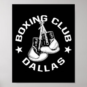 Boxing Club Dallas Handschoenen Graphic voor een B Poster