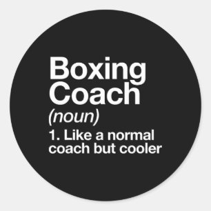 Boxing Coach Funny Sports Definition Marti Ronde Sticker