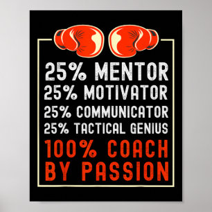 Boxing Coach Gezegde voor Boxing Team Motivator 10 Poster