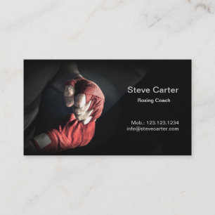 Boxing Coach-handschoenen Boxer Ring-sportkaart Visitekaartje