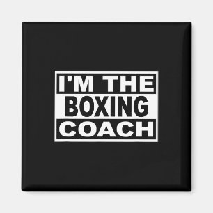Boxing Coach Square Graphic Magneet
