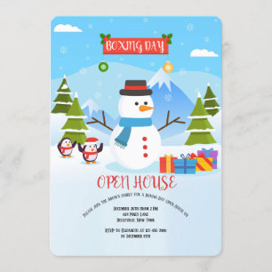 Boxing Day Snowman Uitnodiging