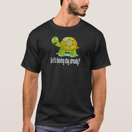 Boxing Day Turtle Lazy Kickboxer Wedstrijden Punc T-shirt (Voorkant)