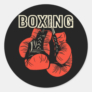 Boxing Design Boxing Ghandschoenen Martial Artiest Ronde Sticker