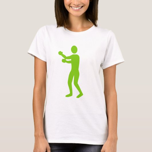 Boxing Figuur - Martian Green T-shirt (Voorkant)