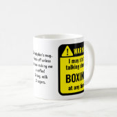 Boxing Funny Personalized Warning Koffiemok (Voorkant rechts)