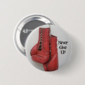 Boxing Ghandschoenen Button nooit opgeven (Voorkant /achterkant)