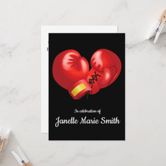 Boxing Ghandschoenen Design Memorial Kaart