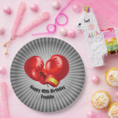 Boxing Ghandschoenen Design Paper Party Bord (Feest)