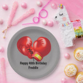 Boxing Ghandschoenen Design Paper Party Bord (Feest)