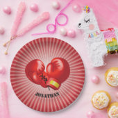 Boxing Ghandschoenen Design Paper Party Bord (Feest)