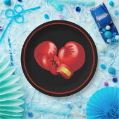 Boxing Ghandschoenen Design Paper Party Bord (Feest)