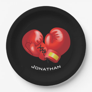 Boxing Ghandschoenen Design Paper Party Bord