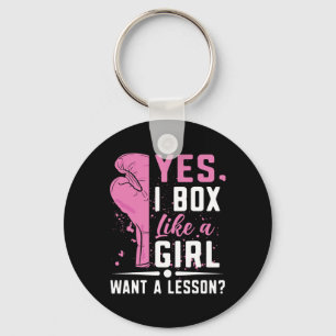 Boxing Girl Boxer Sleutelhanger