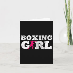 Boxing Girl Player Silhouette Sport Gift Kaart