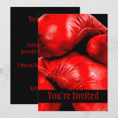 Boxing Glove Boxer Grunge Style Kaart (Voorkant / Achterkant)