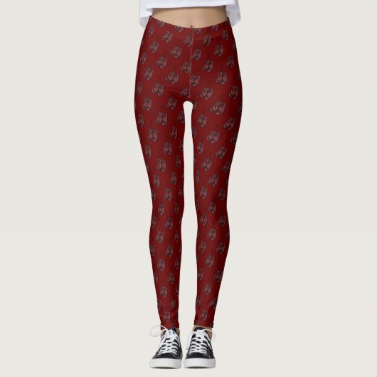 Boxing Glove Hanging Pattern Sport Leggings (Voorkant)