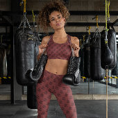 Boxing Glove Hanging Pattern Sport Leggings