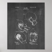 Boxing Glove Patent - Chalkboard Poster (Voorkant)