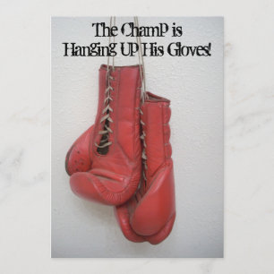 Boxing Glove Retirement Party Uitnodigingen