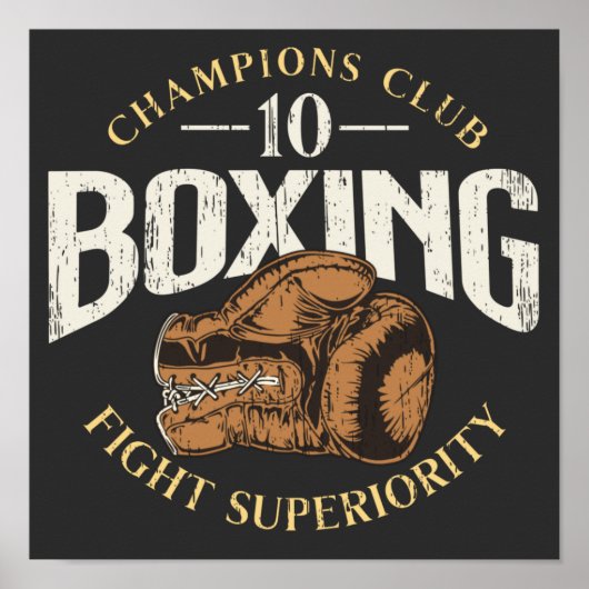 Boxing-handschoenen in nood poster (Voorkant)