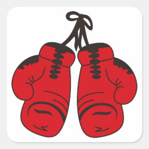Boxing-handschoenen Vierkante Sticker
