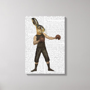 Boxing Hare Canvas Afdruk