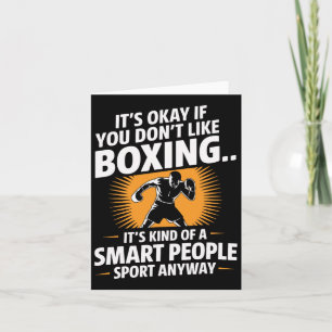 Boxing Humor Design - smart People Sport' Silhouet Kaart
