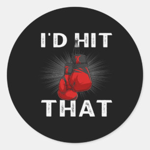 Boxing ik zou die boxing Glove Martial Artist pakk Ronde Sticker