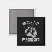 Boxing Kickboxing Fighter Knock Out Parkinsons  Magneet (Voorkant / Achterkant)