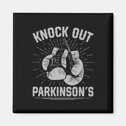 Boxing Kickboxing Fighter Knock Out Parkinsons  Magneet (Voorkant)