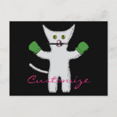 Boxing Kitten met Mittens Thunder_Cove Briefkaart (Voorkant)