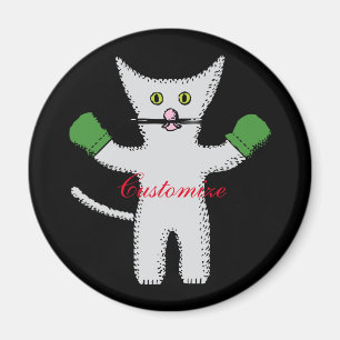 Boxing Kitten met Mittens Thunder_Cove Magneet