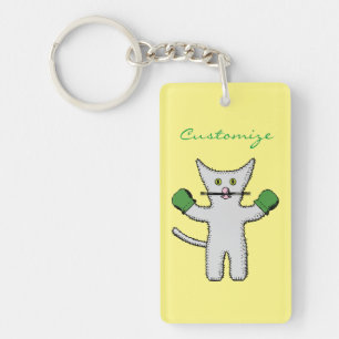 Boxing Kitten met Mittens Thunder_Cove Sleutelhanger