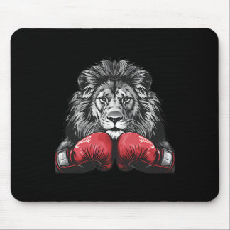 Boxing Lion Portrait Motif Wildlife Kickboxing Lov Muismat