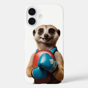 Boxing Meerkat Sports iPhone 16 Coque