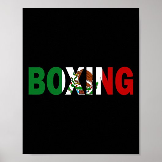 Boxing Mexico Flag Poster (Voorkant)