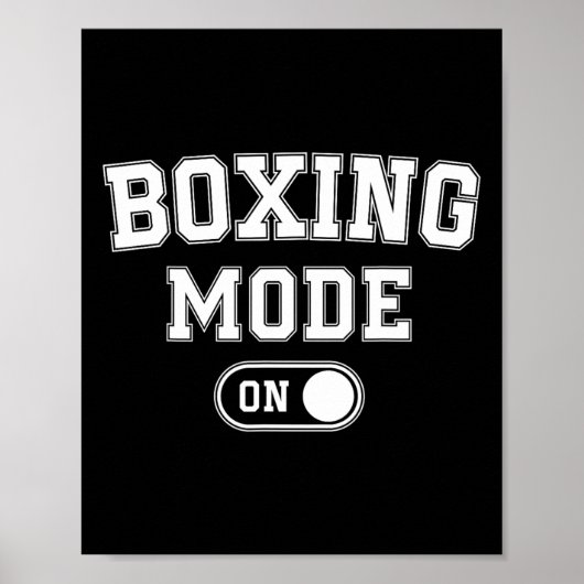 Boxing Mode On Funny Boxer Gift Fighter Coach Trai Poster (Voorkant)