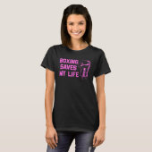 Boxing Pink Gloves Saves my Life T-shirt (Voorkant volledig)