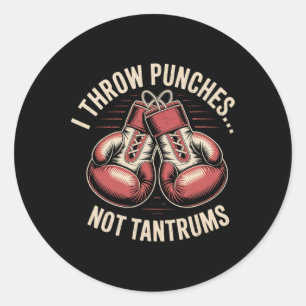 Boxing Quote Meme Strong Punches Zero Drama Punch Ronde Sticker
