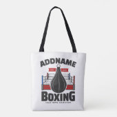 Boxing Ring VOEG NAAM toe Boxer Gym Speed Bag Draagtas (Achterkant)
